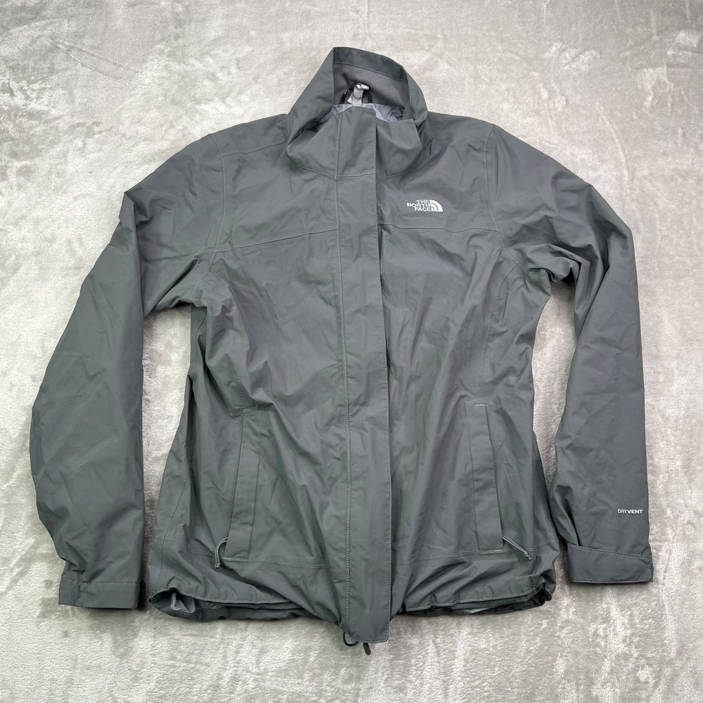 North Face Resolve 2 Dryvent Jacket Womens Medium Gray Full Zip Gorpcore Outdoor